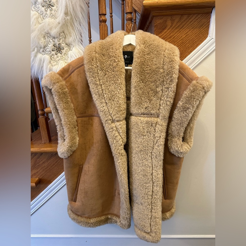 7 For All Mankind Camel Teddy Jacket